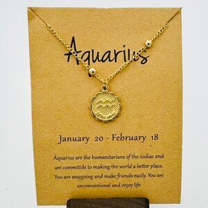Gold Aquarius necklaces - NWT